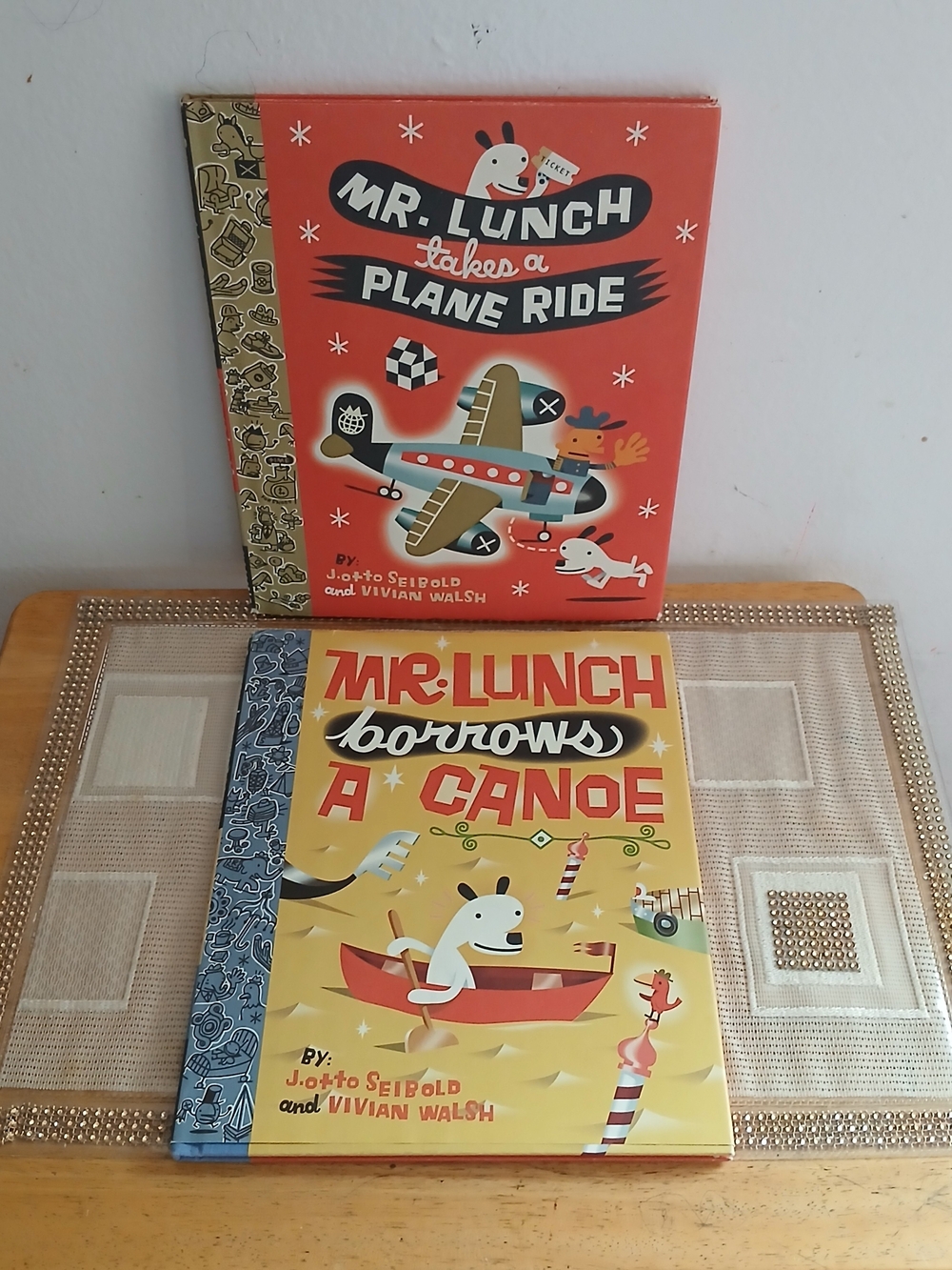 Mr. Lunch Takes a Plane Ride HC 1993 & MR. LUNCH BORROWS A CANOE 1994 kids Books